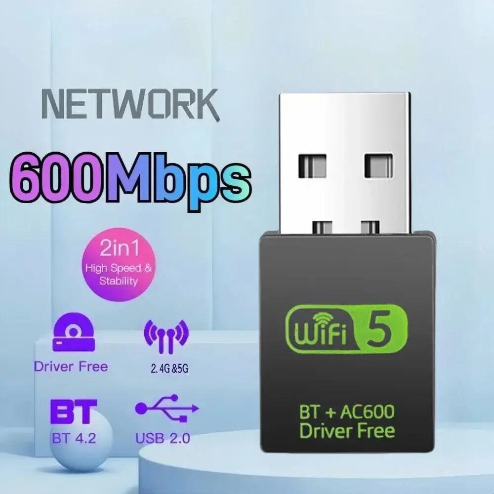 Adaptor Wi-Fi + Bluetooth AC600 USB fără driver - cumpărați în magazinul online Torgsoft
