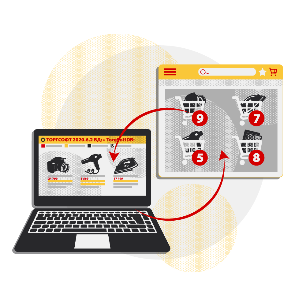 Sincronizarea cu magazinul online - cumpărați în magazinul online Torgsoft