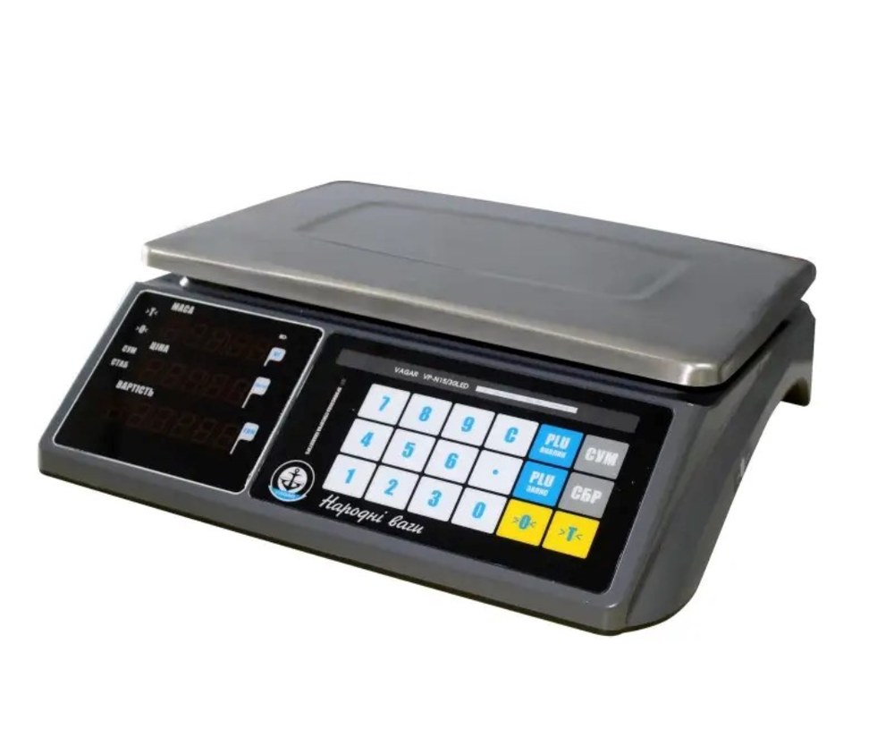 Scale Vagar VP-N-15 LED RS232 (6/15 LED), up to 15 kg - buy in the Torgsoft online store