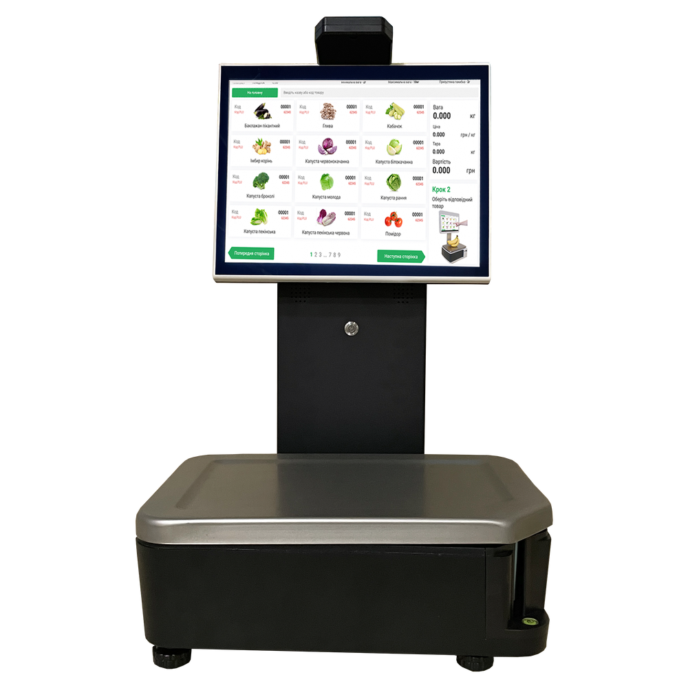 Dneproves VTD-VS 15 kg self-service scales with label printing - buy in the Torgsoft online store