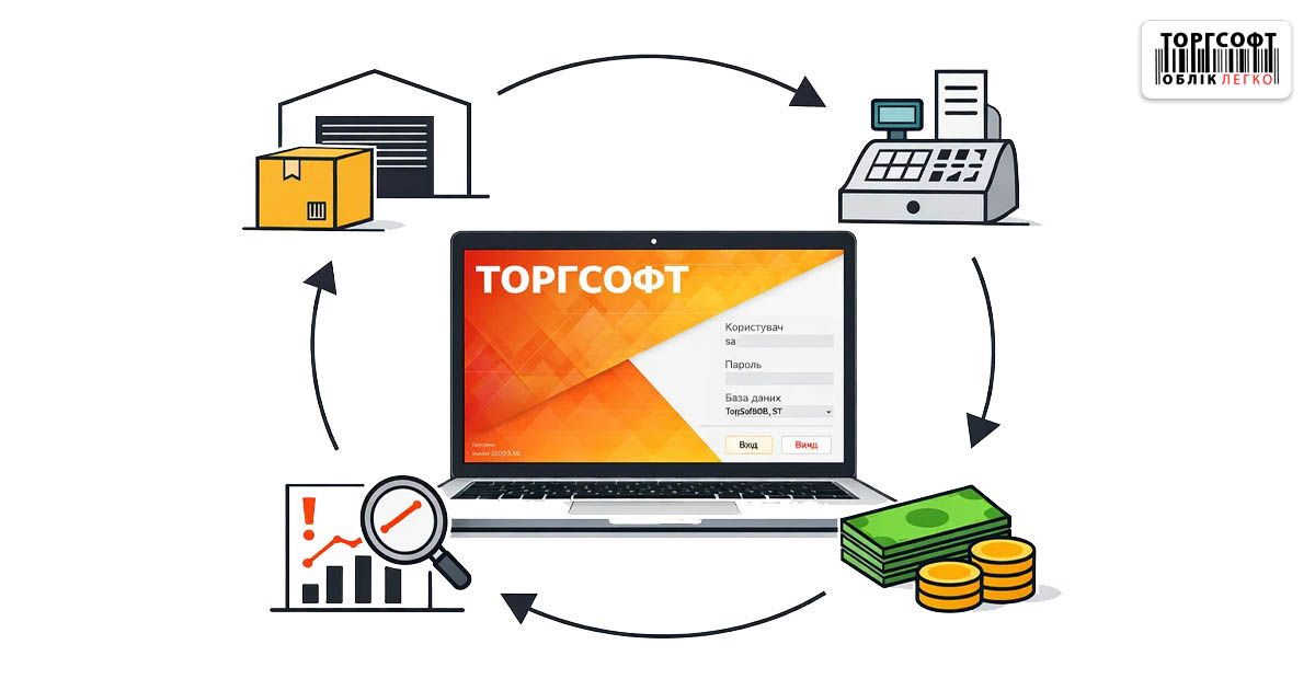 Бізнес-цикл &laquo;товар &rarr; продаж &rarr; гроші &rarr; аналітика&raquo;
